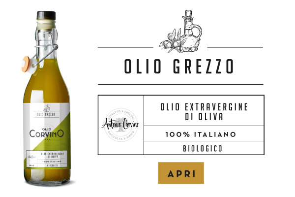 Olio extra vergine di oliva grezzo biologico italiano
