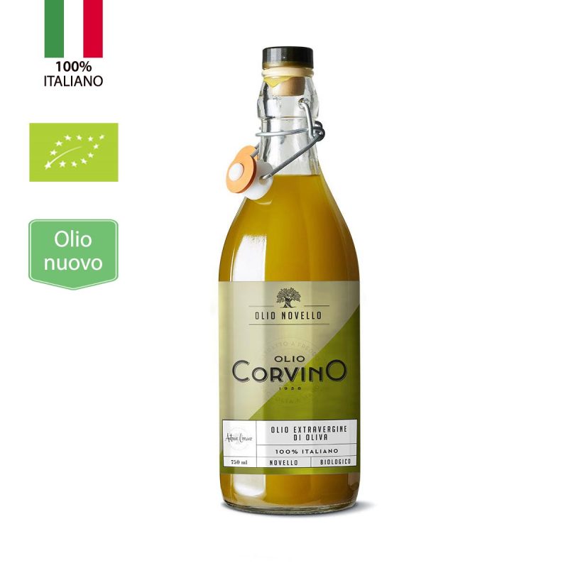 olio extra vergine di oliva novello grezzo biologico 750ml