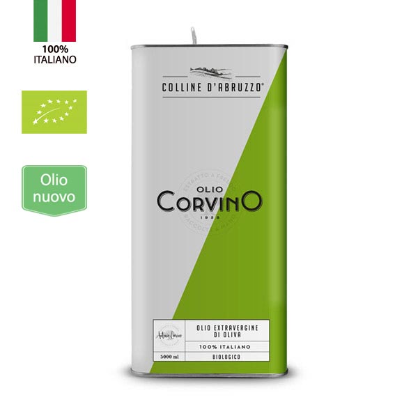 Olio Extravergine D'Oliva Colline D'Abruzzo Biologico Italiano Lattina 5 litri