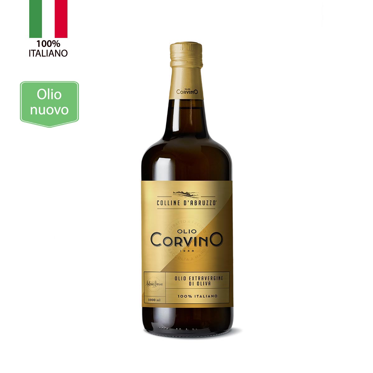 Olio Extravergine D'Oliva Colline D'Abruzzo Bottiglia Italiano 1 litro